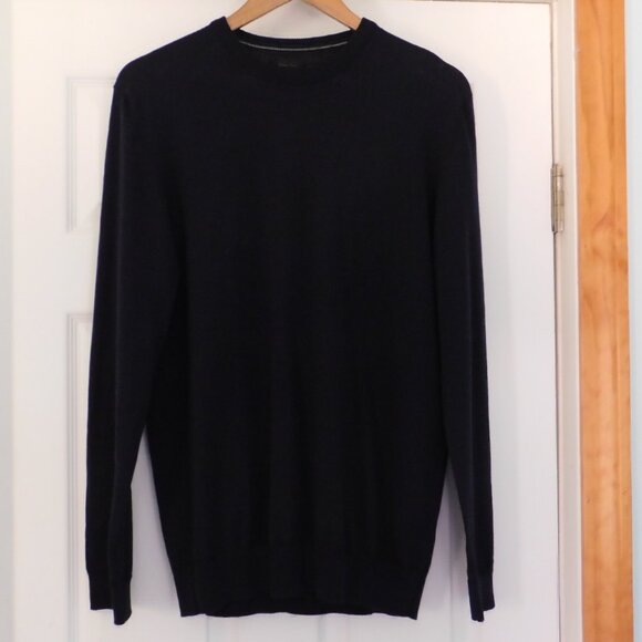 Jos A. Bank Reserve Extra Fine Merino Wool Sweater Navy Blue Sz Medium - Picture 1 of 6